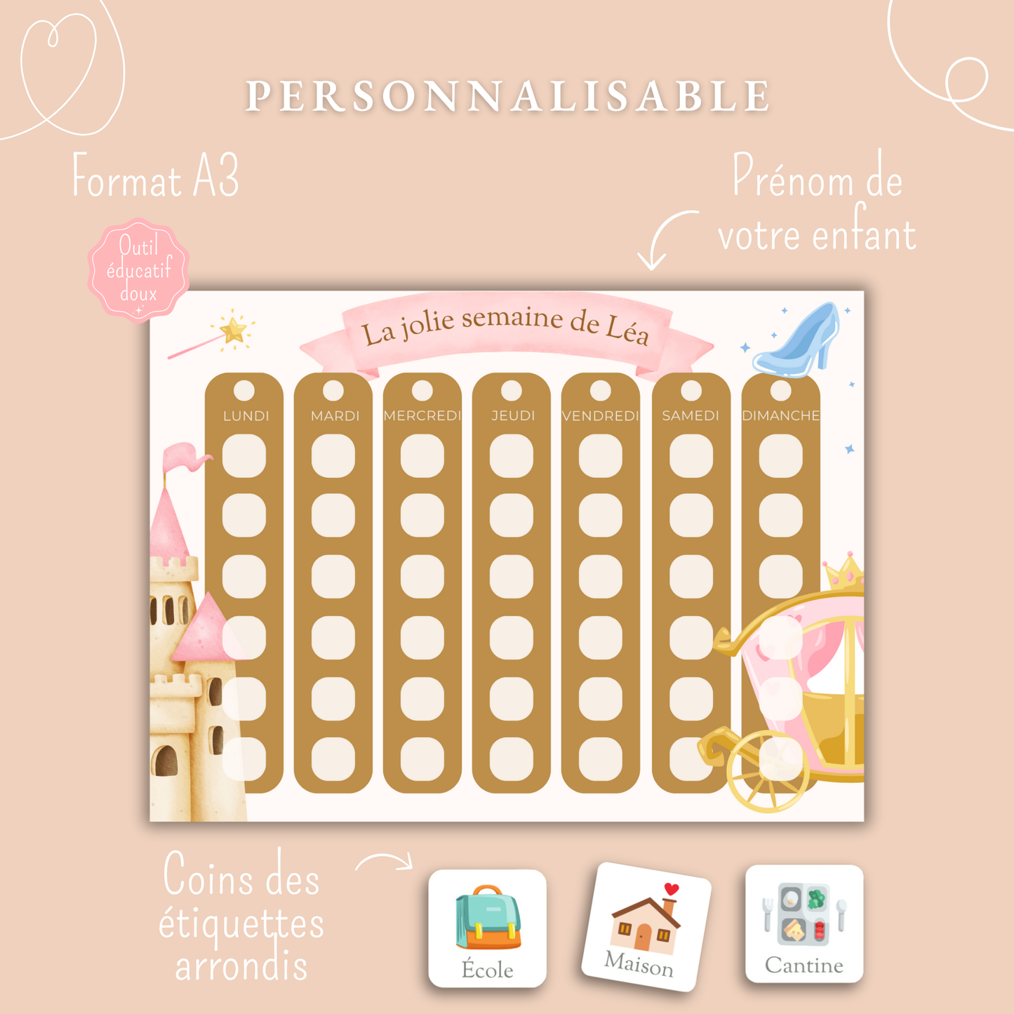 Semainier Princesse