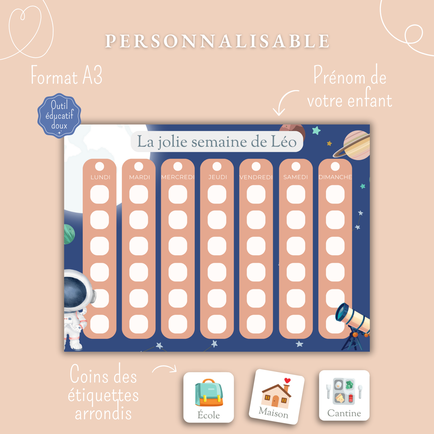 Semainier Plastifié