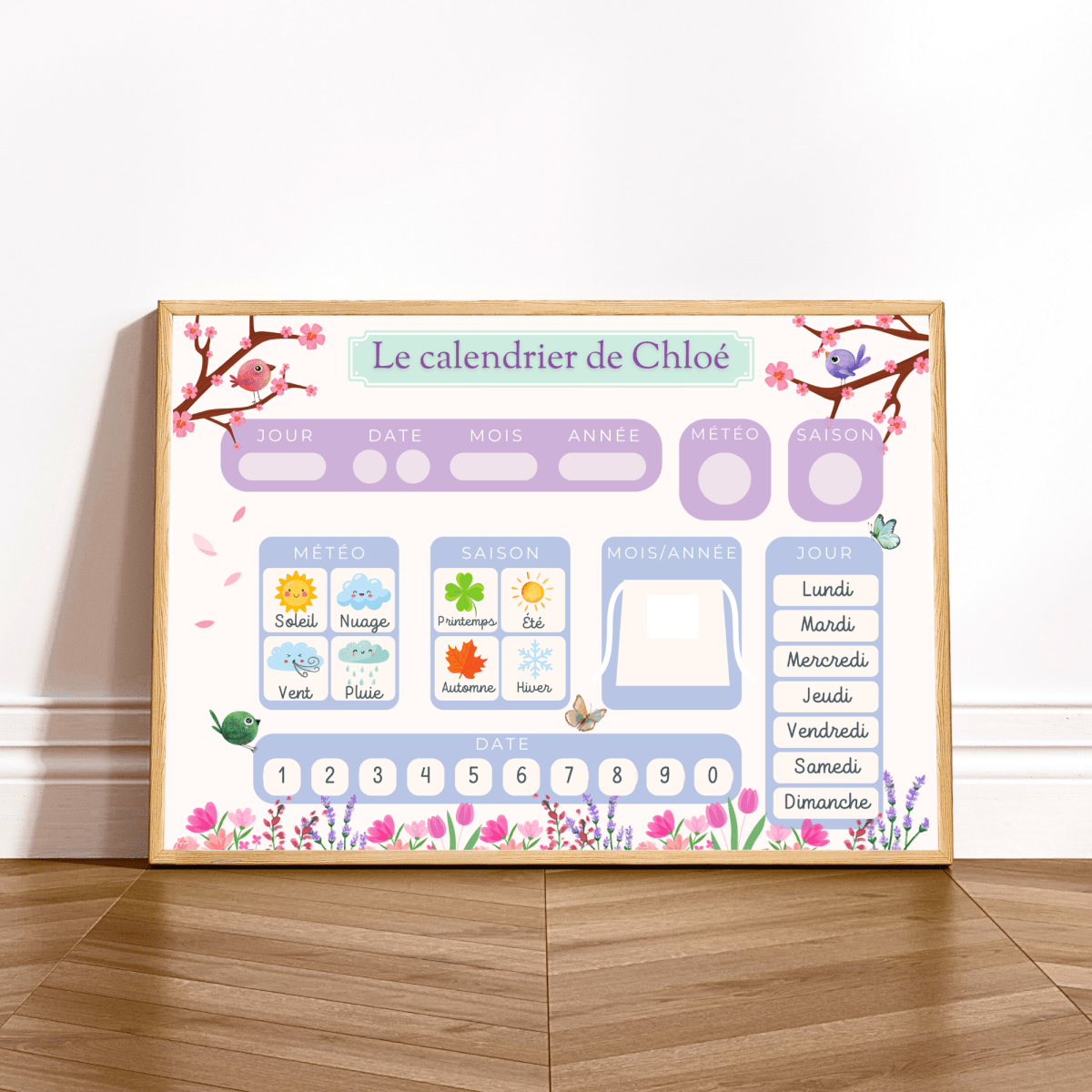 Calendrier encadré – Printemps 🌷 - Petit Bonheur