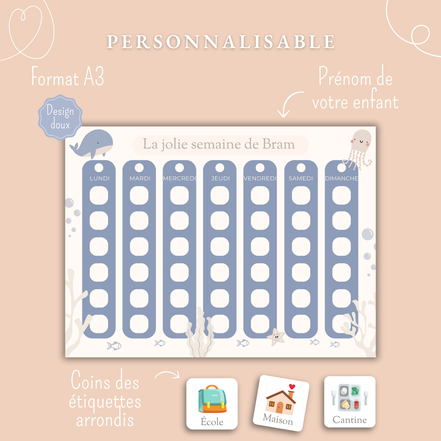 Semainier Plastifié